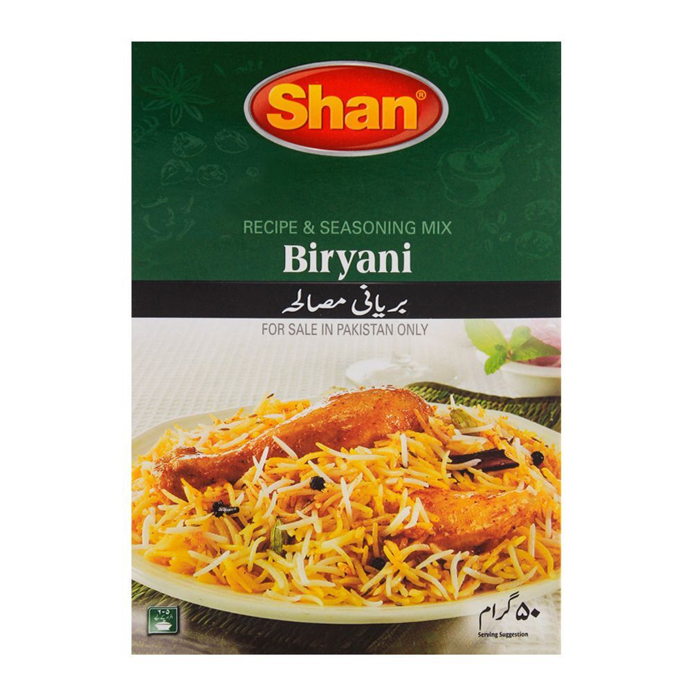 Shan Biryani 50g – Authentic Pakistani Spice Mix for Flavorful & Aromatic Biryani