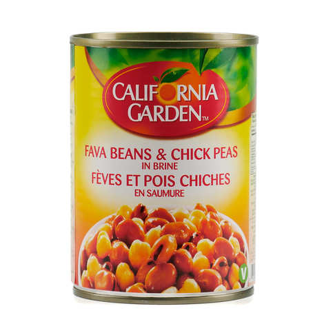 California Garden Fava Beans with Chickpeas – Middle Eastern Ready-to-Eat Mix