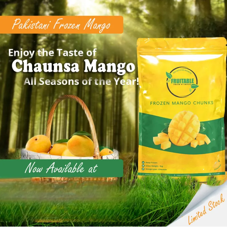 Fruitable Pakistani Frozen Mango – 500g – Premium Frozen Mango Slices