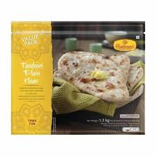 Haldiram Plain Tandoori Naan 15 Pcs – Authentic frozen Indian bread