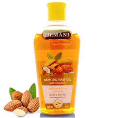Hemani Almond Hair Oil 200ml – Natural Hair Strengthener and Moisturizer