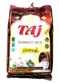 Taj Classic Basmati Rice 5 kg – Long Grains with Aromatic Fragrance for Delicious Dishes
